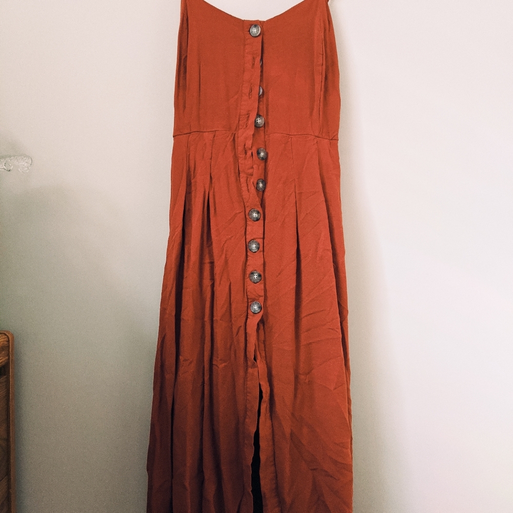 button down maxi dress
